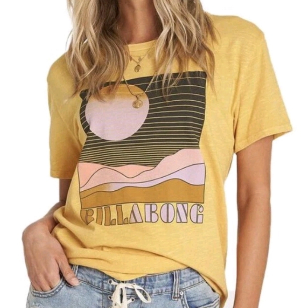 Billabong Sunset Sunrise Full Moon Graphic Tee Shirt Small